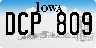 IA license plate DCP809