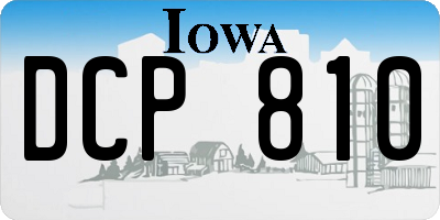 IA license plate DCP810