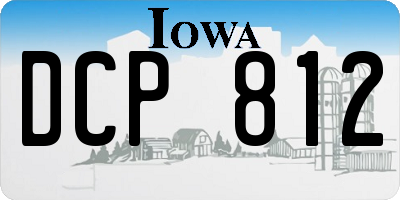 IA license plate DCP812