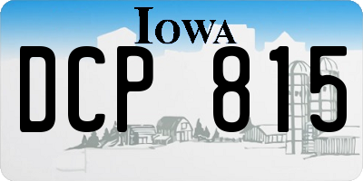 IA license plate DCP815