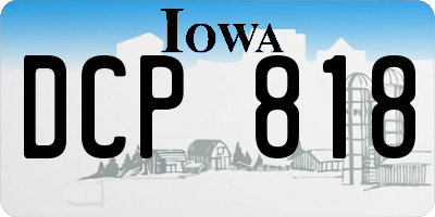IA license plate DCP818