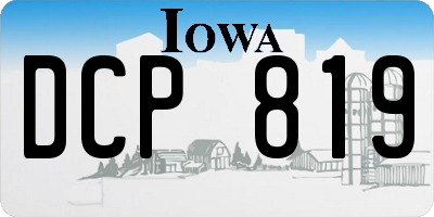 IA license plate DCP819