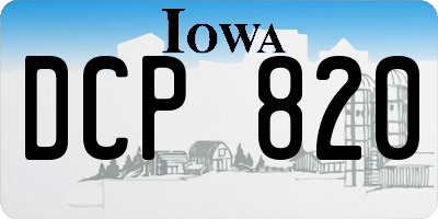 IA license plate DCP820