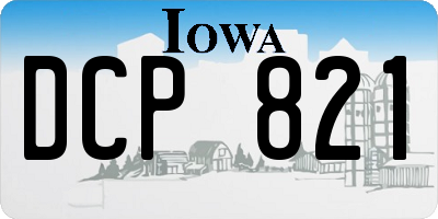 IA license plate DCP821