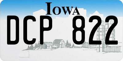 IA license plate DCP822