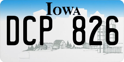 IA license plate DCP826