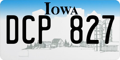 IA license plate DCP827