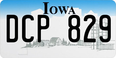 IA license plate DCP829