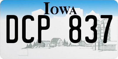 IA license plate DCP837