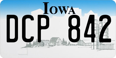IA license plate DCP842