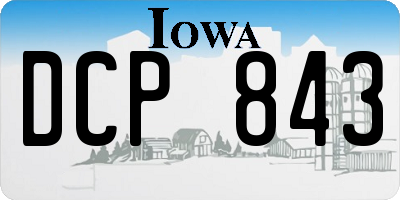 IA license plate DCP843