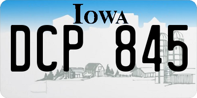 IA license plate DCP845