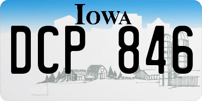 IA license plate DCP846
