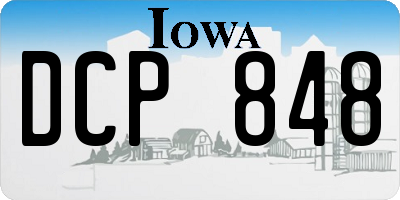 IA license plate DCP848