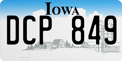 IA license plate DCP849