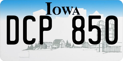 IA license plate DCP850