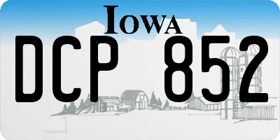 IA license plate DCP852