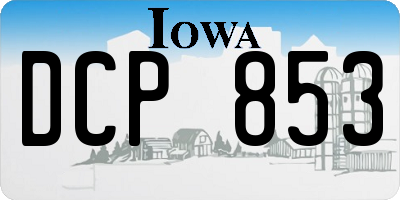 IA license plate DCP853