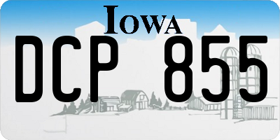 IA license plate DCP855
