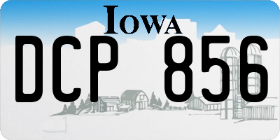 IA license plate DCP856