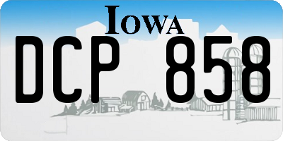 IA license plate DCP858