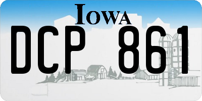 IA license plate DCP861