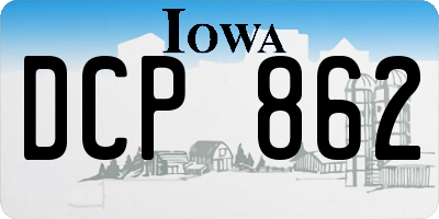 IA license plate DCP862
