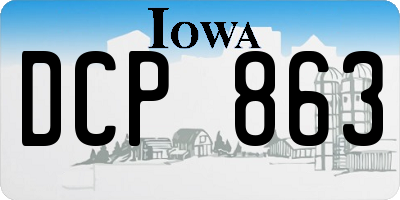 IA license plate DCP863