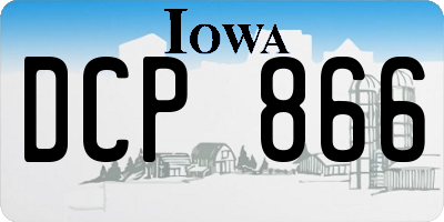 IA license plate DCP866