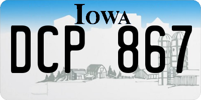 IA license plate DCP867