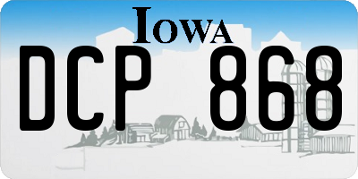 IA license plate DCP868