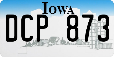 IA license plate DCP873