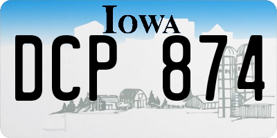 IA license plate DCP874