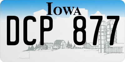 IA license plate DCP877
