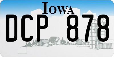 IA license plate DCP878