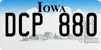 IA license plate DCP880