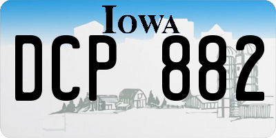 IA license plate DCP882