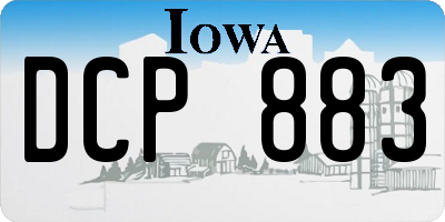 IA license plate DCP883