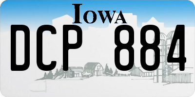 IA license plate DCP884