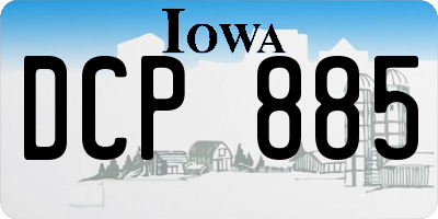IA license plate DCP885