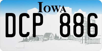 IA license plate DCP886