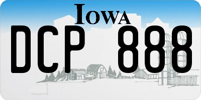 IA license plate DCP888
