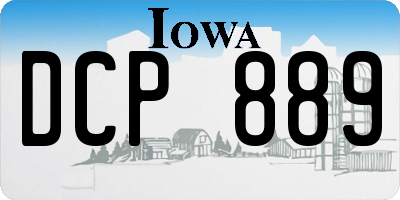 IA license plate DCP889