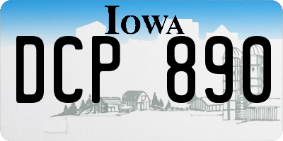 IA license plate DCP890