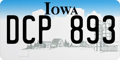 IA license plate DCP893