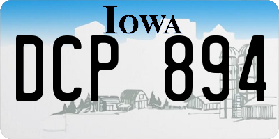 IA license plate DCP894