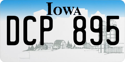 IA license plate DCP895