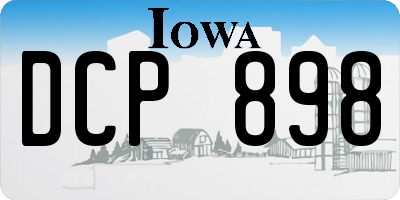 IA license plate DCP898