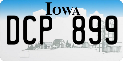 IA license plate DCP899