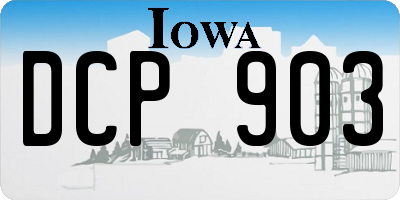 IA license plate DCP903